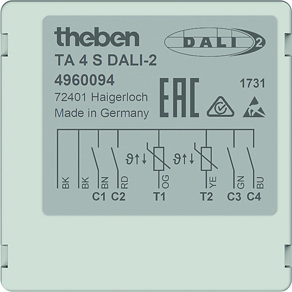 Theben Tasterschnittstelle 4 Eingänge TA 4 S DALI-2